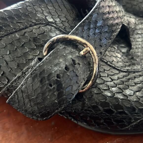 TOD’S SNAKESKIN OXFORD BUCKLE SHOES SIZE 7 - Picture 6 of 8